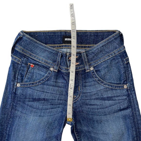 Hudson Mid Rise Signature Blue Denim Boot Cut Jeans Size 24 - Picture 13 of 16